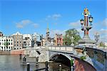 Amsterdam.  Famous  Blue Bridge over the River Amstel