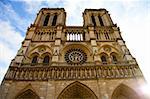 Detail of gothic Cathedral of Notre Dame in Paris