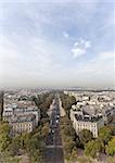 Avenue Foch seen from the Arch of Triumph in Paris, France