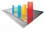 Vector 3D Color bar graph