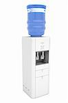 Water cooler on white background