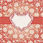 Template frame design for greeting card . Background - seamless pattern