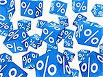 many blue sale percent cubes fall down