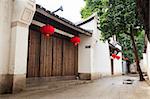 Tranqui Chinese traditional alley with buiiding of the Ming and Qing Dynasty,located at Three lanes and seven alleys,most famouse place for ancient architecture in the southeast of China,fuzhou,China.