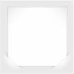 Sheet of white paper for your text or photos, mounted in pockets, template for design