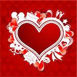 Valentines Day Frame with Hearts, Cupid and holiday element for design, vector illustration