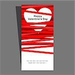 Valentine's card background with heart. Vector illustration.