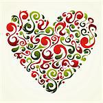 Romantic floral design Valentines heart design. Vector file available.