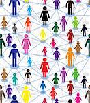 Vector generation diagram, people web. Relationship network, crowd, family wallpaper. Genealogy seamless background.