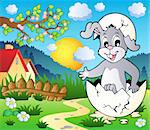 Easter bunny theme image 3 - vector illustration.