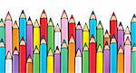 Various crayons image 1 - vector illustration.