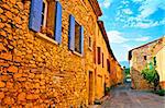 Ancient village street in south of France