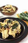 filled rocket-ricotta tortellini with sage butter and pine nuts