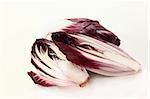 three red chicory on a white background