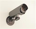Observation camera on a wall. 3d rendered.