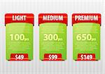 Collect web elements with different prices, vector illustration