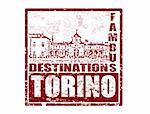 Grunge rubber stamp with the word torino inside, vector illustration