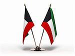 Miniature Flag of Kuwait  (Isolated with clipping path)