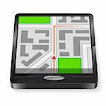 GPS Navigator. Without Text. Illustration on white background for design