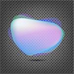 Abstract Metal Background With Blue Speech Bubble, Vector Background