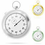 Set of Timers with Various Colors, vector illustration