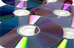 Background of Many Shiny CD Compact Discs