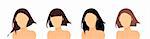 Hair styling icons set. Vector illustration (eps 8).