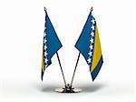 Miniature Flag of Bosnia and Hercegovina (Isolated with clipping path)