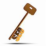 SEO gold key - symbol for Searching Engine optimization - Conceptual image