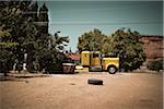 Transport Truck and Tire, Fredonia, Coconino County, Arizona