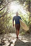 Man Walking with Surfboard