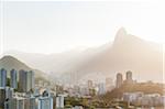 View of Botofogo with Corcovado Mountain in Background, Rio de Janeiro, Brazil