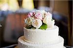 Roses on Wedding Cake