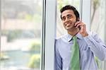 Executive talking on a mobile phone