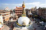Stupa bouddhiste dans la vieille ville de Katmandou, près de la place Durbar, Katmandou, Népal, Asie