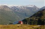 Landschaft bei Roldalsfjellet in der Nähe von Roldal, Hardangervidda, Hordaland, Norwegen, Skandinavien, Europa