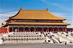 Hall de l'harmonie suprême, la Cour extérieure, Forbidden City, Beijing, Chine, Asie