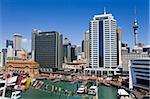 Bord de l'eau et le Central Business District, Auckland, North Island, New Zealand, Pacifique