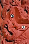 Detail of the Te Poho o Rawiri Marae Meeting House, Gisborne, Eastland District, North Island, New Zealand, Pacific