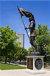 Founder of Franklinton statue in Genoa Park, Columbus, Ohio, United States of America, North America