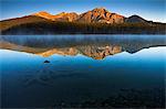 First light on a cold blue morning at Patricia Lake, Jasper National Park, UNESCO World Heritage Site, Alberta, Rocky Mountains, Canada, North America