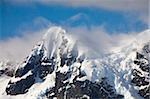 Snow covered montagnes, péninsule Antarctique, l'Antarctique, les régions polaires