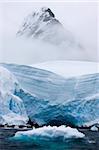 Montagnes, des glaciers et des icebergs dans Hidden Bay, péninsule Antarctique, l'Antarctique, les régions polaires