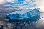 Énorme iceberg à la dérive au large des péninsule de l'Antarctique, l'Antarctique, les régions polaires