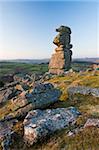 Bowermans Nase Granit Felsen im Nationalpark Dartmoor, Devon, England, Vereinigtes Königreich, Europa