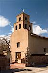 Notre Dame de Guadalupe (l'Église El Santuario de Guadalupe), construit en 1781, Santa Fe, Nouveau-Mexique, États-Unis d'Amérique, Amérique du Nord