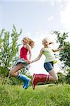 Two Girls Jumping