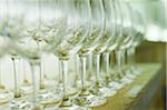 Close-up of Wine Glasses in Restaurant, Salzburg, Austria