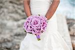 Bride Hodling Bouquet, Negril, Jamaica