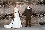 Bride and Groom Looking at Each Other